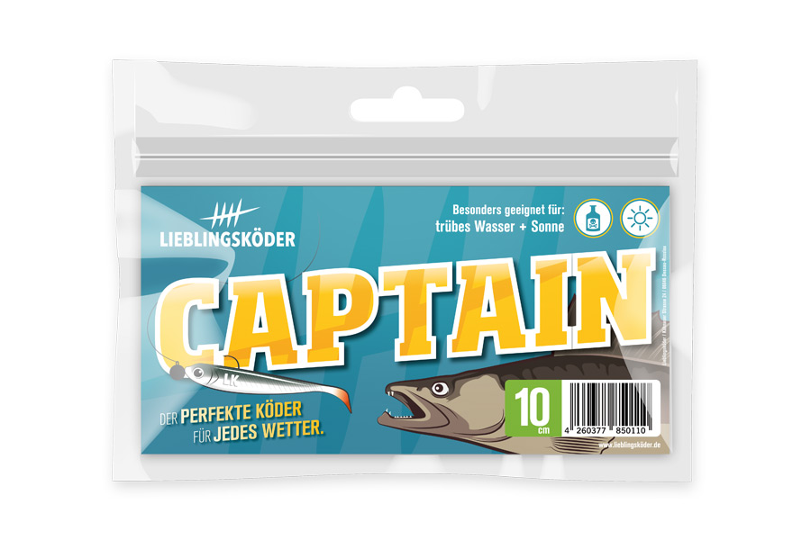 Verpackung von Gummiköder Captain