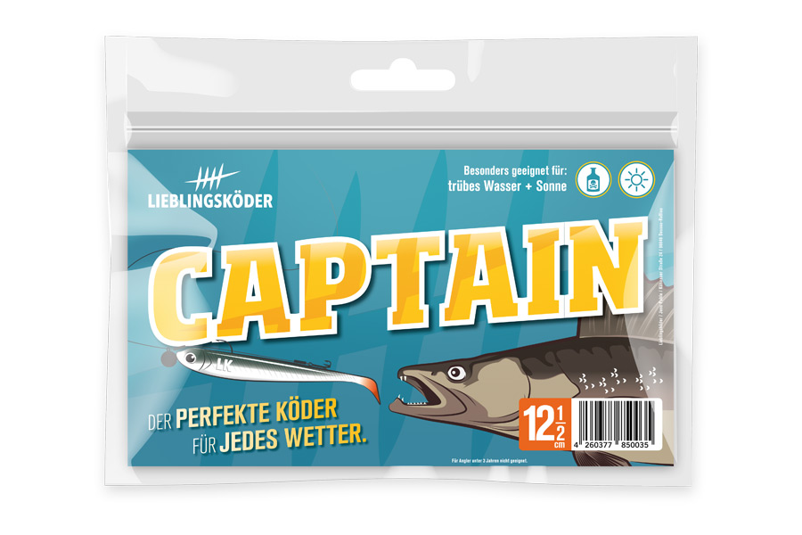 Verpackung von Gummiköder Captain