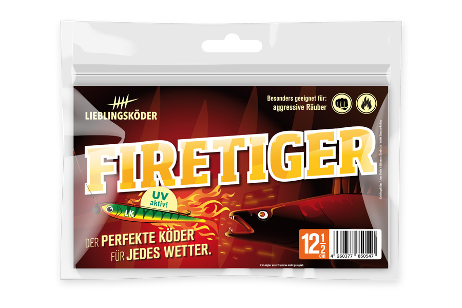 Packung des Lieblingsköder Firetiger