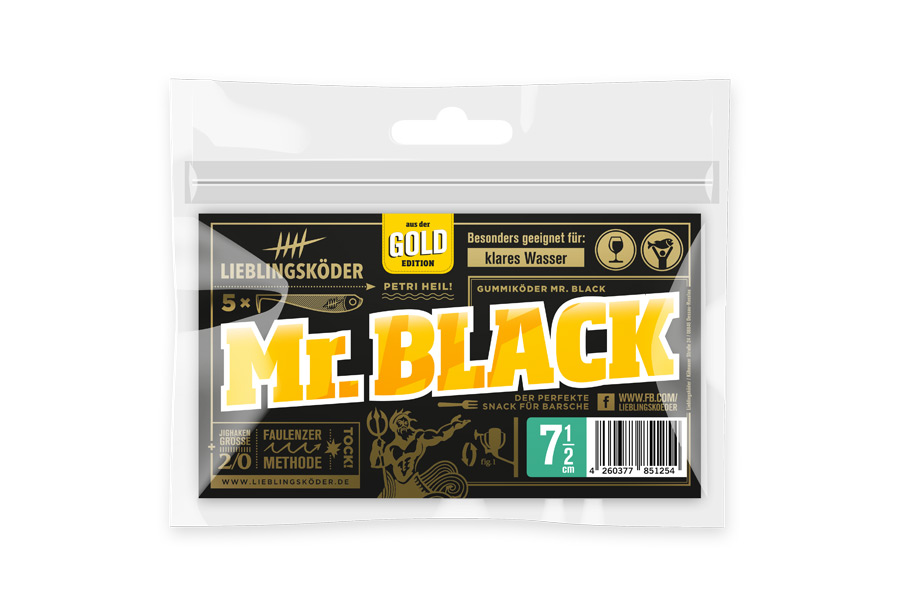 Verpackung von Gummiköder Mr. Black