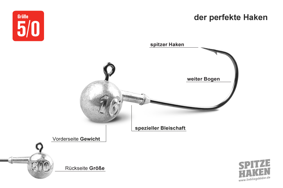 Spitze Haken 5/0