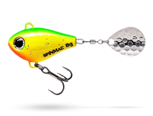 Der grün-gelbe SpinMad Jigmaster Green Lemon 8g